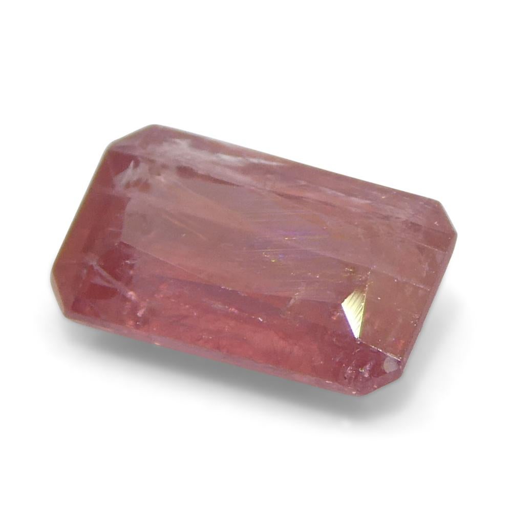 1.23ct Octagonal/Emerald Cut Orangy-Pink Padparadscha Sapphire Tanzania Unheated For Sale 5