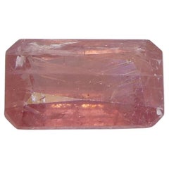 1,23 ct Zafiro Padparadscha de Tanzania talla octogonal/esmeralda rosa anaranjado sin calentar