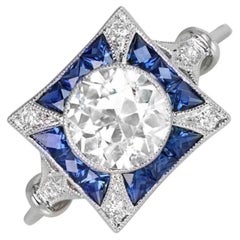 1.23ct Old European Cut Diamond Engagement Ring, Platinum