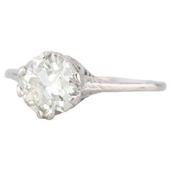 1.23ct Old European Diamond Solitaire Engagement Ring 14k Gold Filigree Sz 6.25