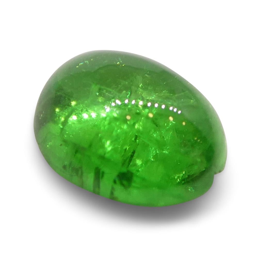 Granato ovale cabochon di tsavorite verde del Kenya, 1.23ct, non riscaldato in vendita 4