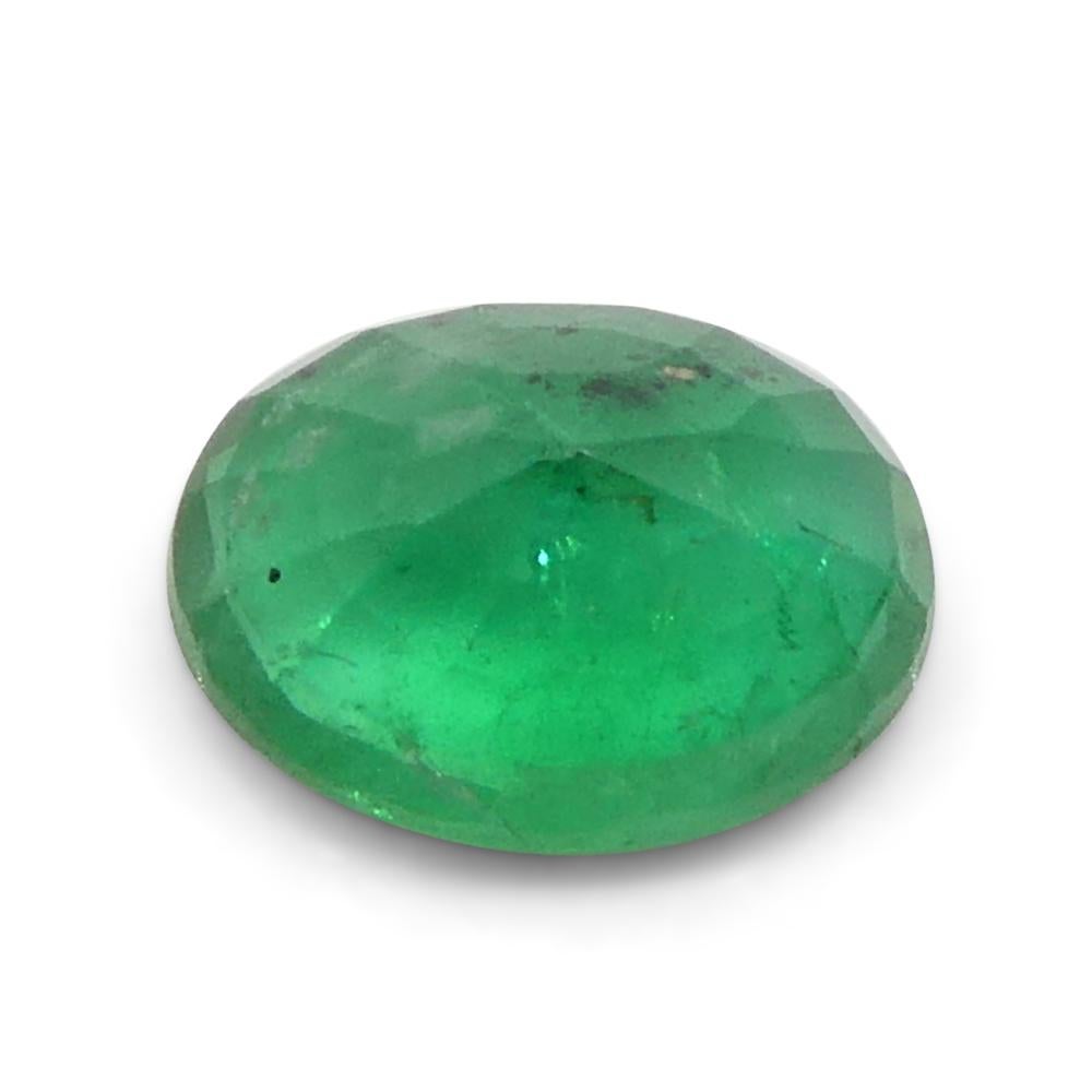 Esmeralda verde ovalada de 1.23 ct procedente de Zambia en venta 6