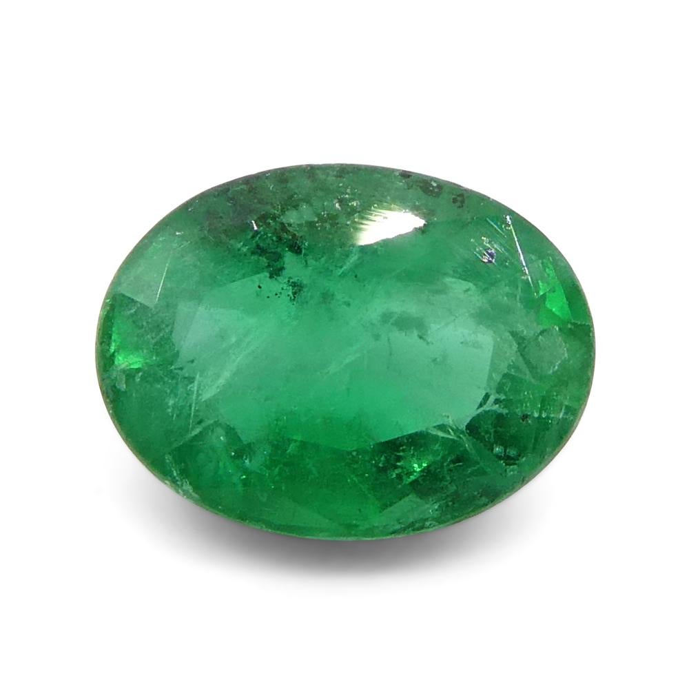 Esmeralda verde ovalada de 1.23 ct procedente de Zambia en Nuevo estado para la venta en Toronto, Ontario