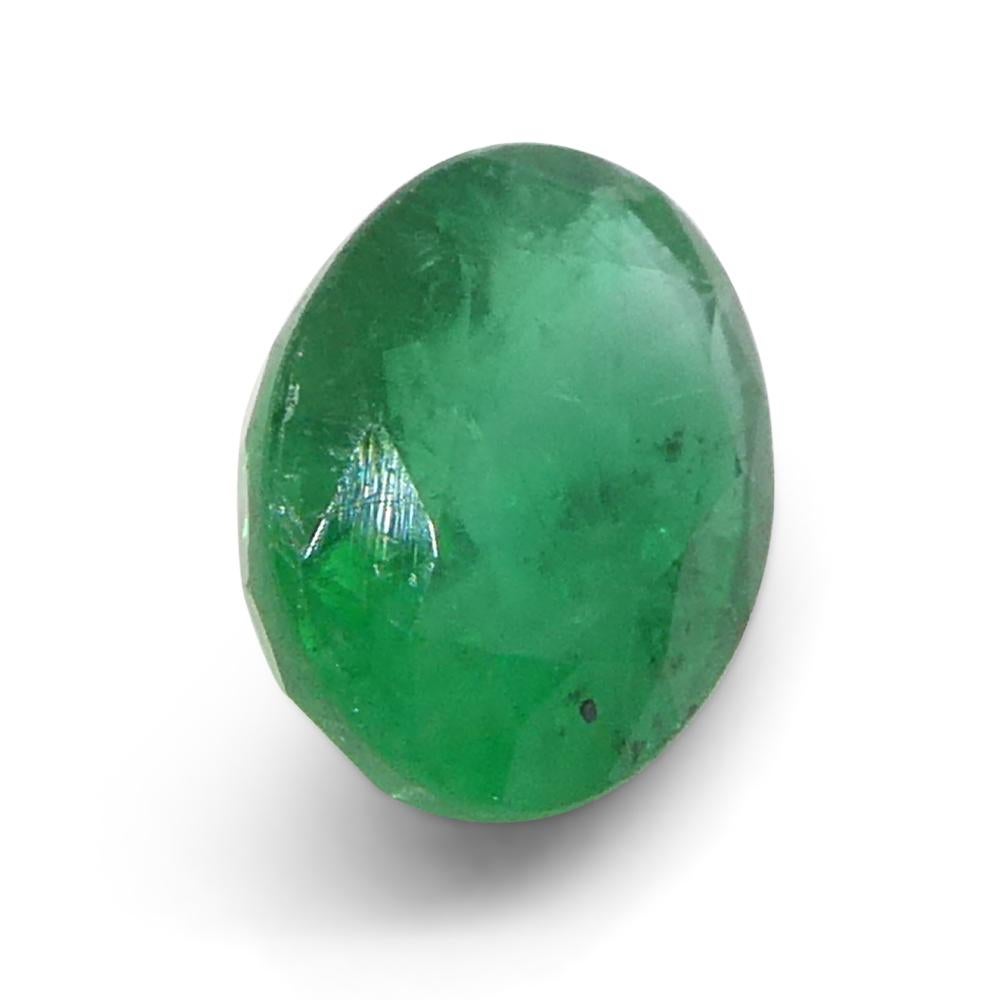 Esmeralda verde ovalada de 1.23 ct procedente de Zambia en venta 5