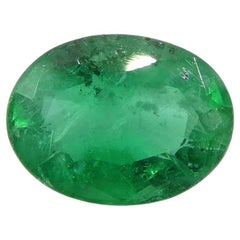 1.23ct Emeraude verte ovale de Zambie