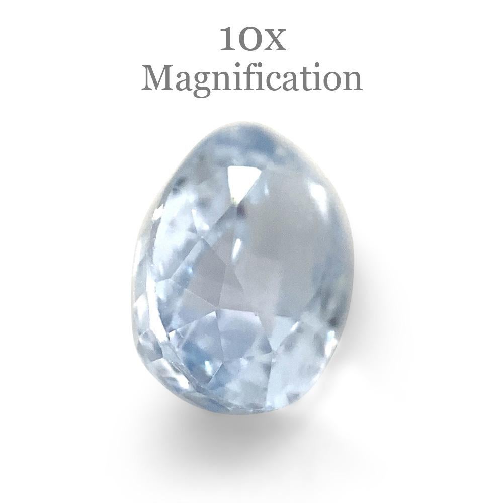 1.23ct Oval Icy Blue Sapphire from Sri Lanka Unheated For Sale 5