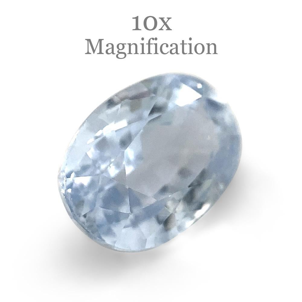1.23ct Oval Icy Blue Sapphire from Sri Lanka Unheated For Sale 6