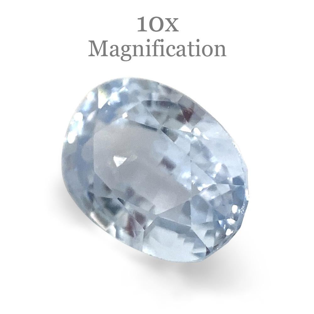 1.23ct Oval Icy Blue Sapphire from Sri Lanka Unheated For Sale 9