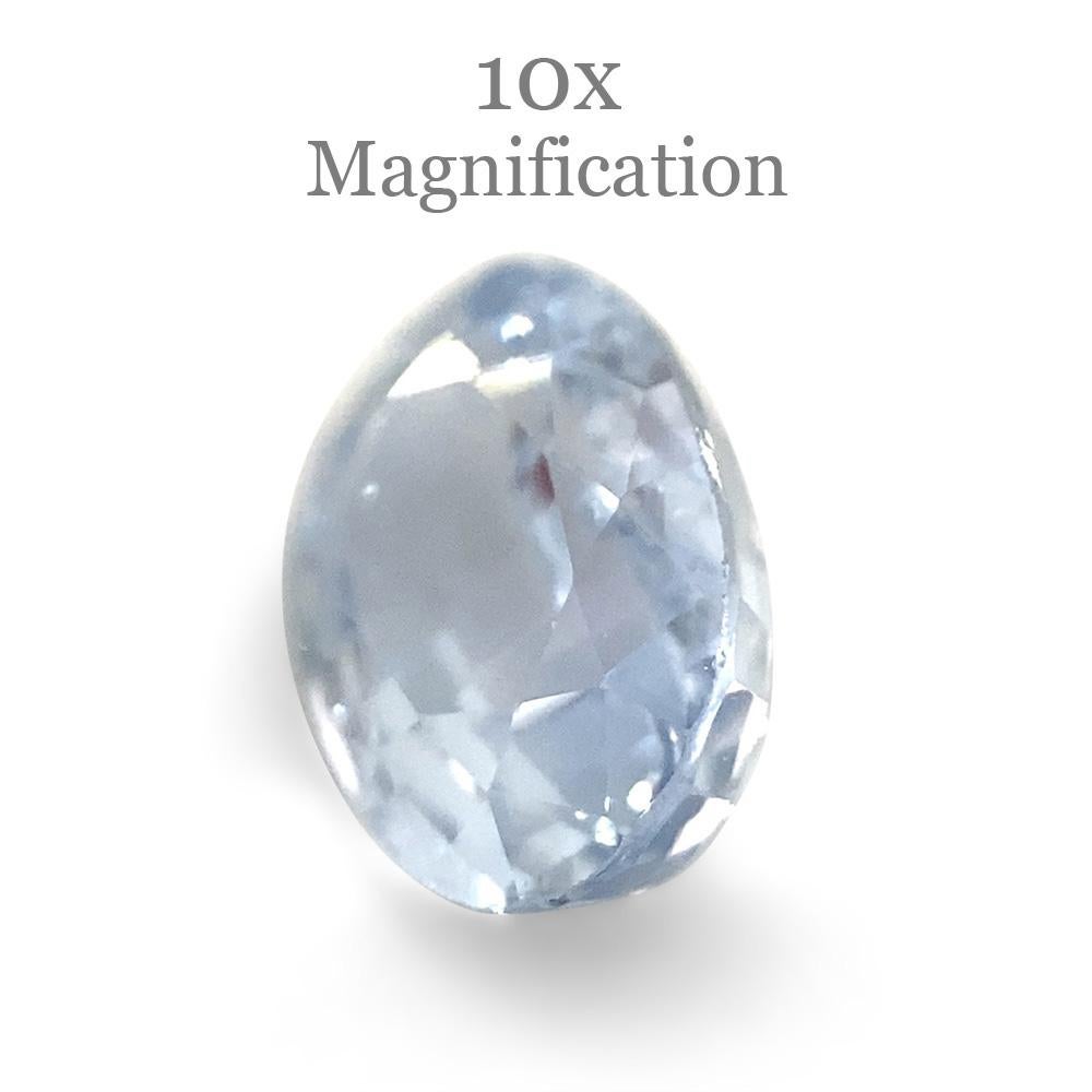 1.23ct Oval Icy Blue Sapphire from Sri Lanka Unheated For Sale 10