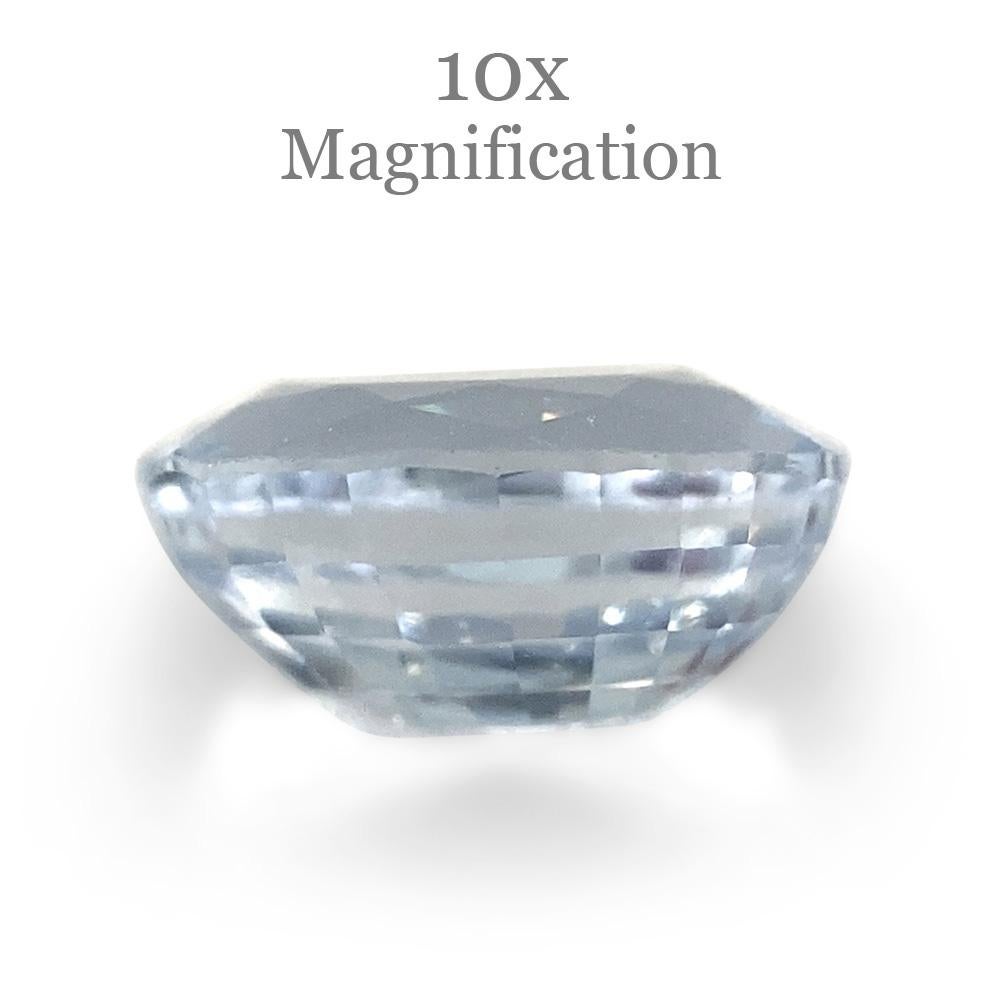 1.23ct Oval Icy Blue Sapphire from Sri Lanka Unheated In New Condition For Sale In Toronto, Ontario