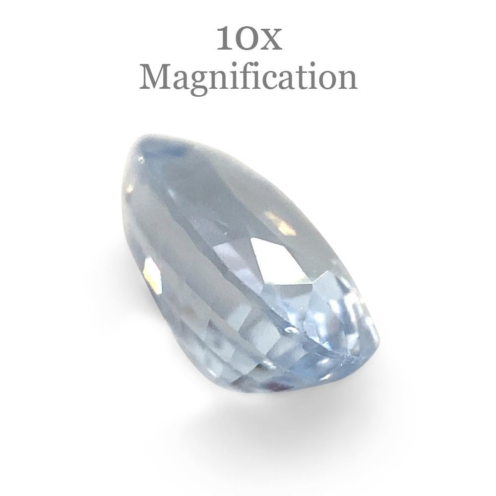 Women's or Men's 1.23ct Oval Icy Blue Sapphire from Sri Lanka Unheated For Sale