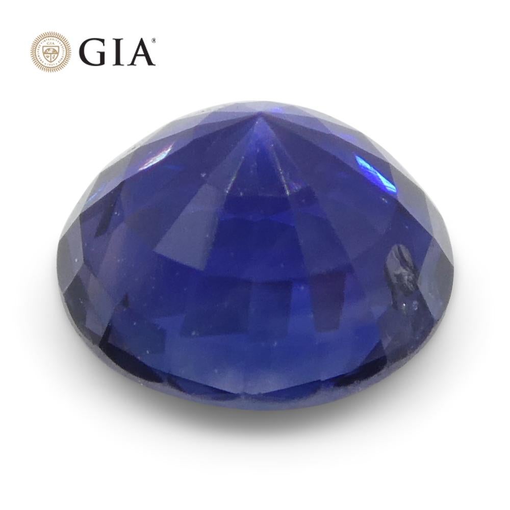Saphir bleu rond de 1.23 carat certifié GIA, Sri Lanka   en vente 8