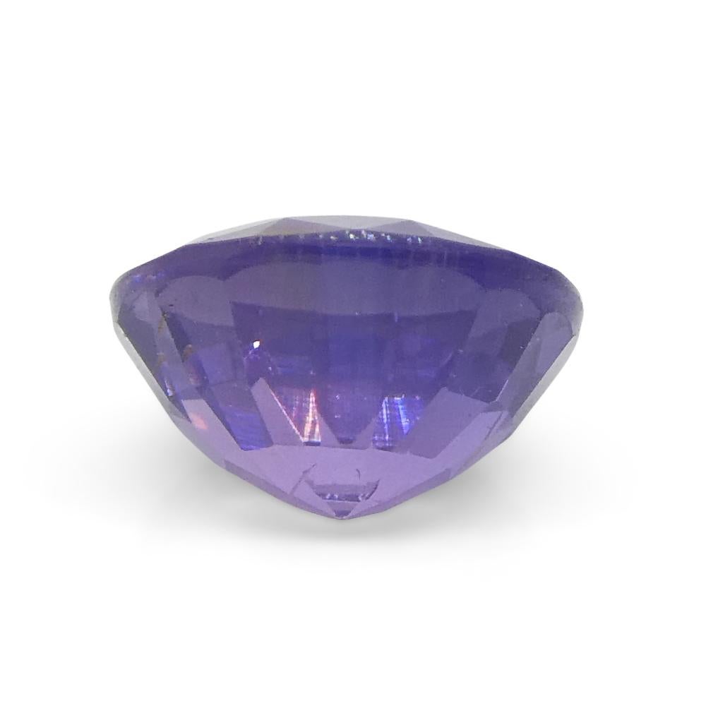 Saphir rond violet 1.23 carat provenant d'Afrique de l'Est, non chauffé en vente 8