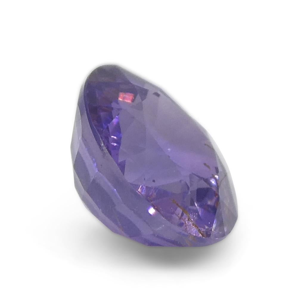 Saphir rond violet 1.23 carat provenant d'Afrique de l'Est, non chauffé Neuf - En vente à Toronto, Ontario
