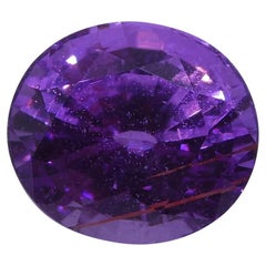 Saphir ovale rose vif et violet certifié IGI de 1,23 carat
