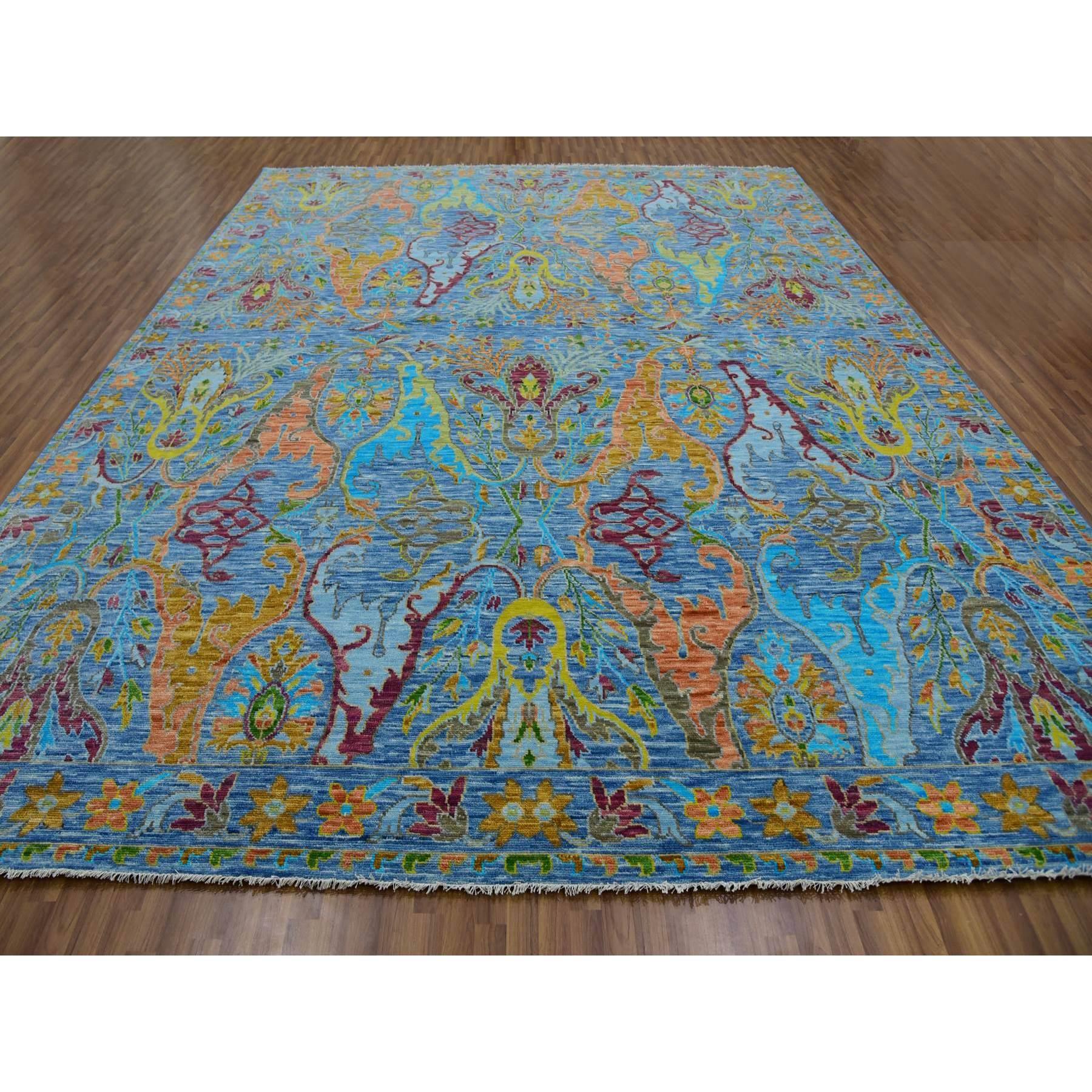 Tappeto orientale Carolina Blue, 100% lana, trama Oushak colorata con disegno Bijar, annodato a mano, di dimensioni eccessive
Materiali primari: Lana
Lattice: No Pile 
altezza: 0,25 pollici
Stile: Di transizione
Colore primario: Blu
Colori
