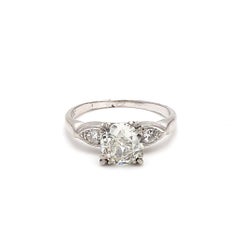 1.24 Carat Circular Brilliant Cut J-SI2 Diamond Platinum Engagement Ring