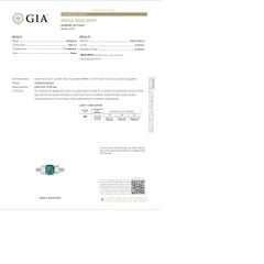1.24 Carat Colombian Emerald Diamond Platinum 3-Stone Ring, GIA Certified
