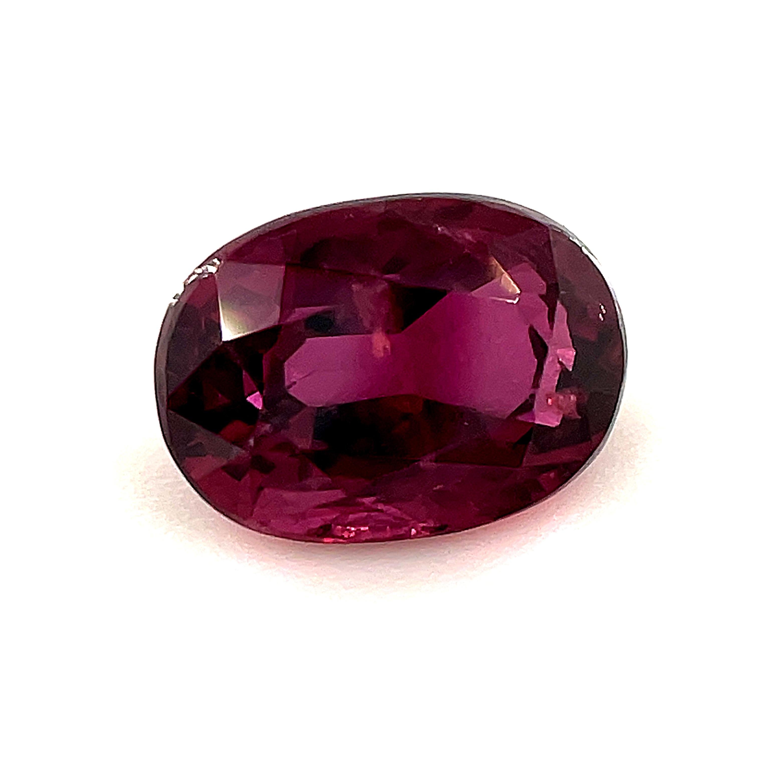 This pretty ruby has a rich red color and is the perfect size for a classic 3-stone ring! Weighing 1.24 carat, it measures 6.81 x 4.85 millimeters and has beautiful proportions. The deep red color is exactly the hue that people envision when they