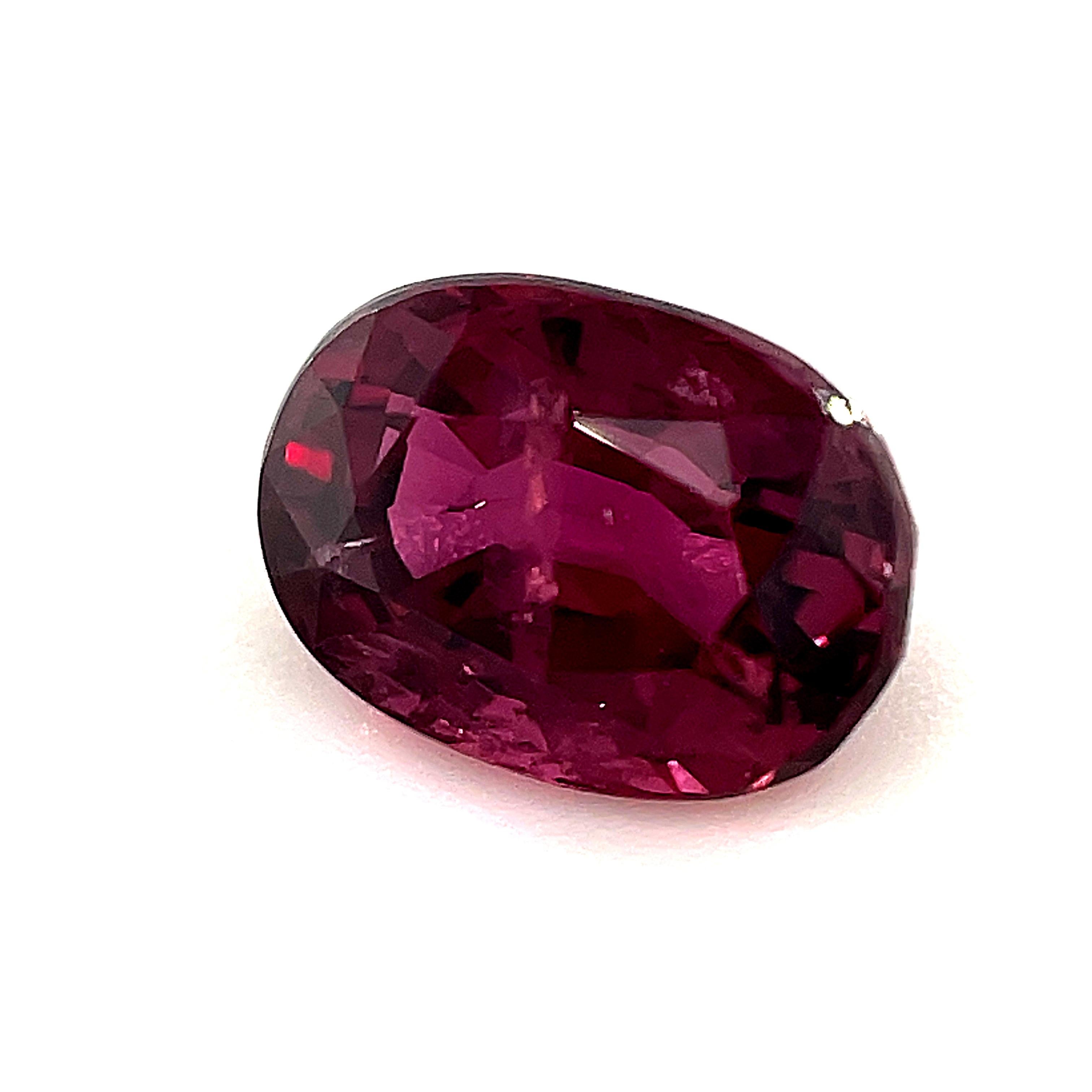 Artisan 1.24 Carat Oval Loose Unset Ruby Gemstone For Sale
