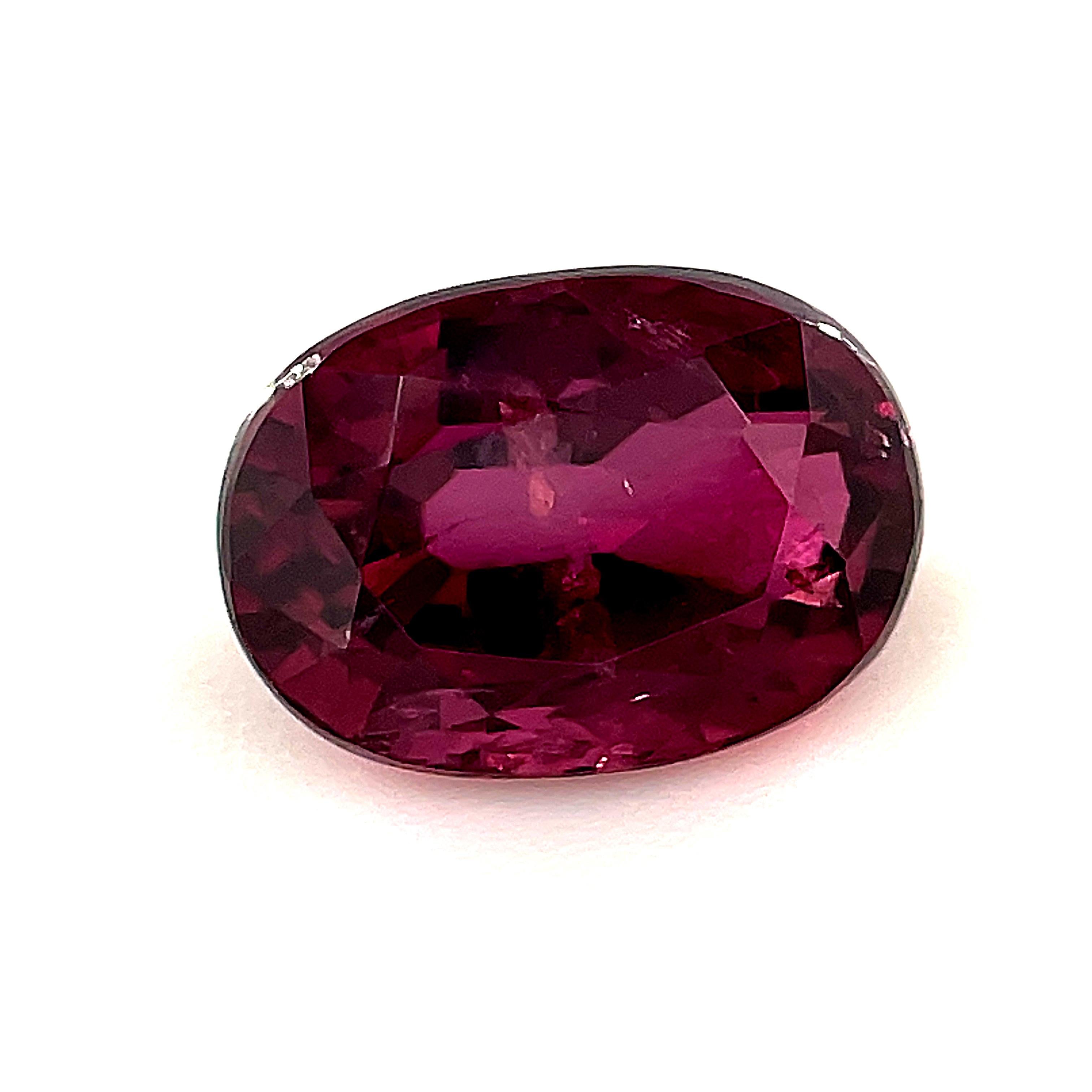 Oval Cut 1.24 Carat Oval Loose Unset Ruby Gemstone For Sale