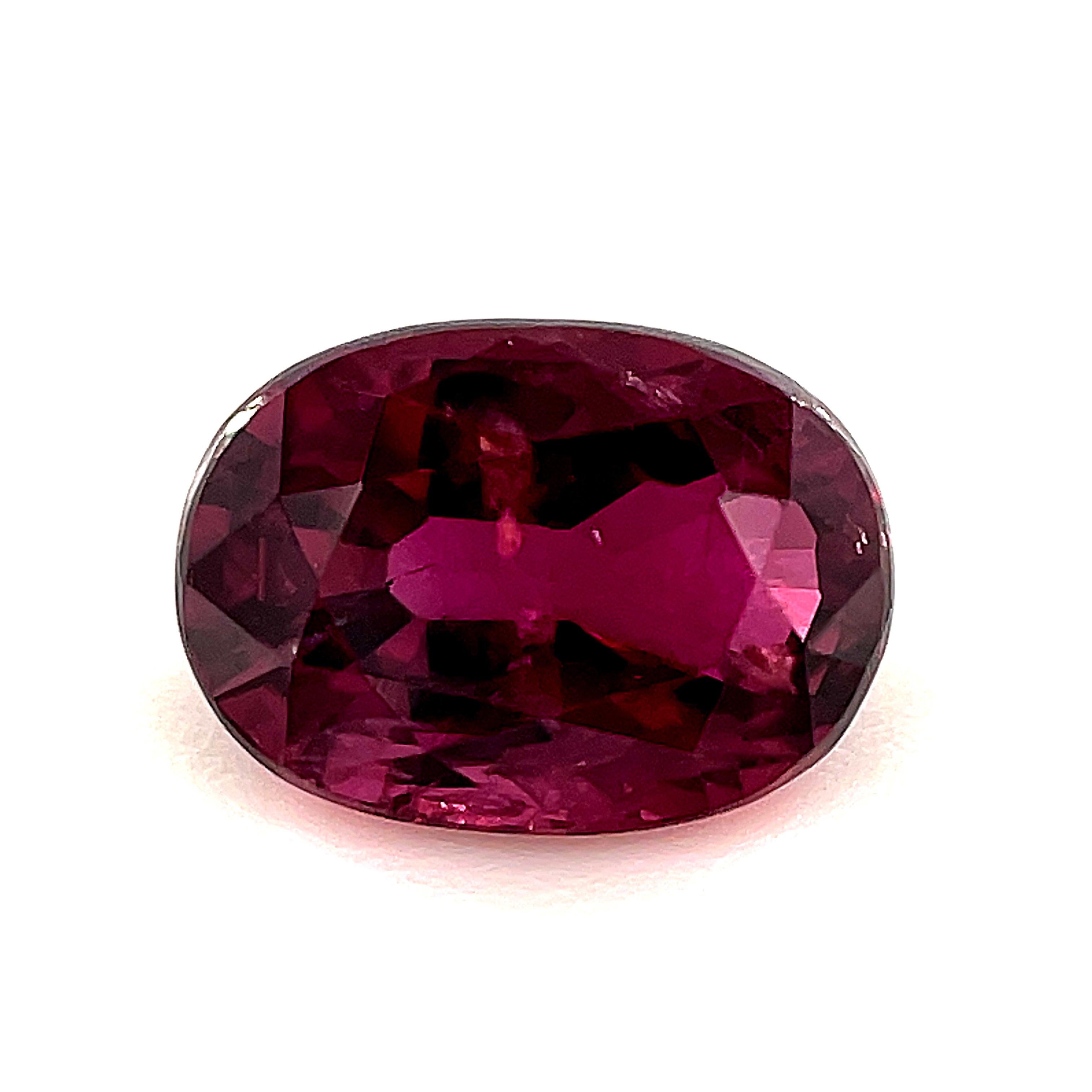 1.24 Carat Oval Loose Unset Ruby Gemstone In New Condition For Sale In Los Angeles, CA