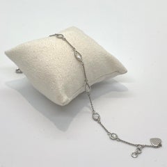 1,24 Karat Diamant im Rosenschliff und Weißgold Armband Handgefertigt in 18k Gold