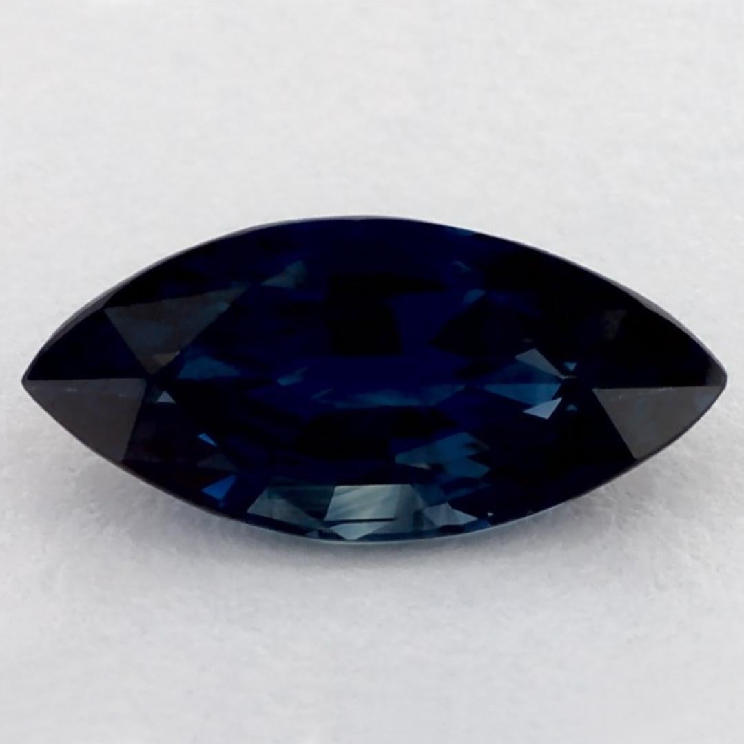 1.24 Ct Blue Sapphire Marquise Loose Gemstone For Sale