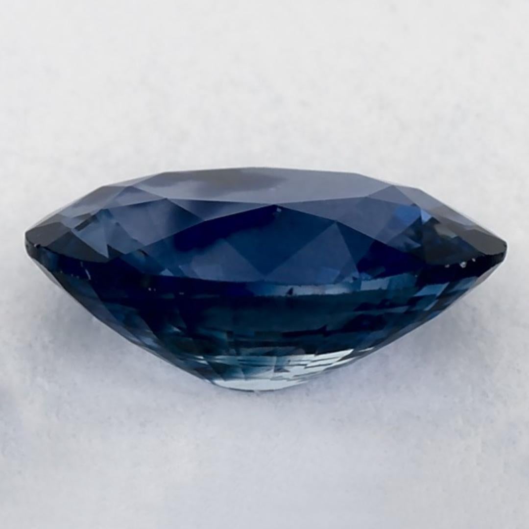1.24 Ct Blue Sapphire Oval Loose Gemstone In New Condition For Sale In Fort Lee, NJ