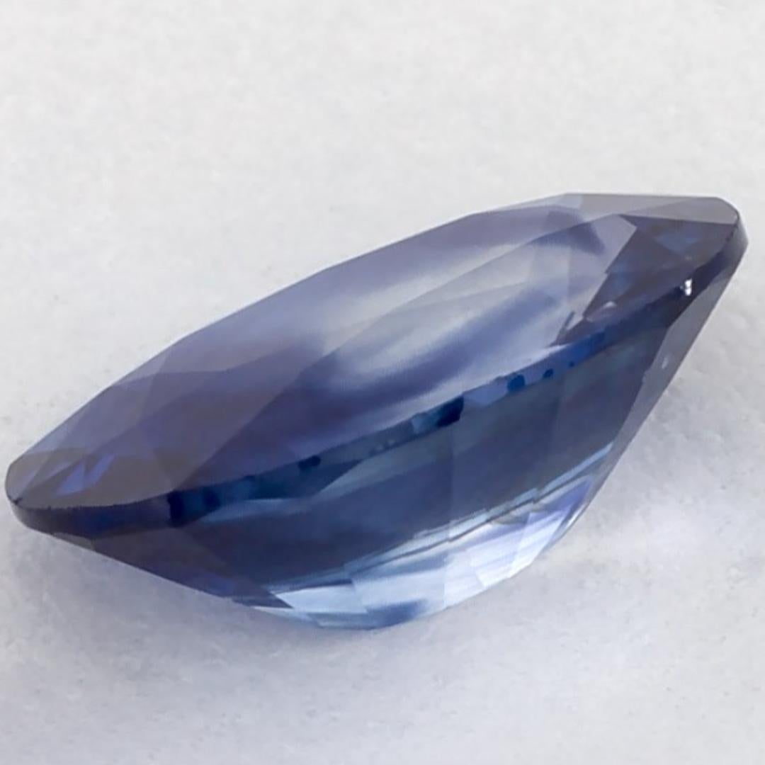 1.24 Karat Blauer Saphir Oval Loser Edelstein im Angebot 2