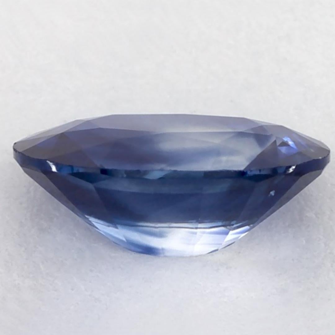 1.24 Karat Blauer Saphir Oval Loser Edelstein im Angebot 3