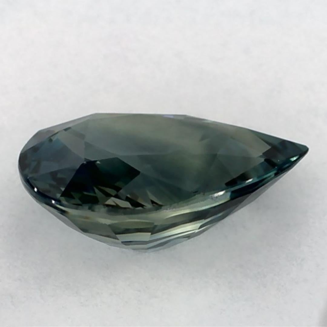 1.24 Carat Blue Sapphire Pear Loose Gemstone In New Condition In Fort Lee, NJ
