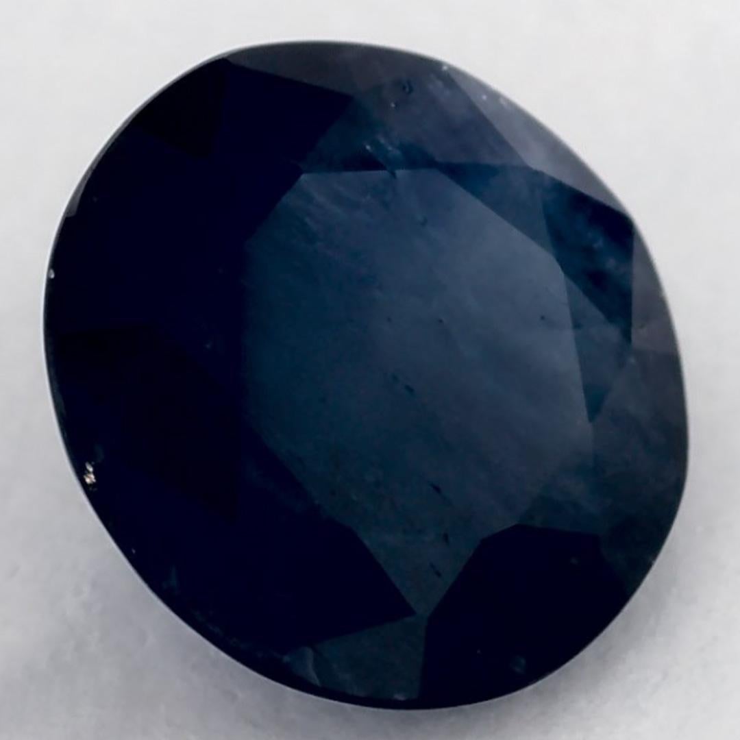 1.24 Ct Blue Sapphire Round Loose Gemstone (pierre précieuse en vrac) Neuf - En vente à Fort Lee, NJ