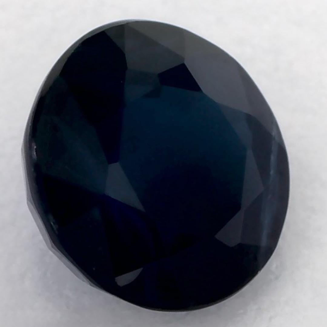 Women's 1.24 Ct Blue Sapphire Round Loose Gemstone For Sale