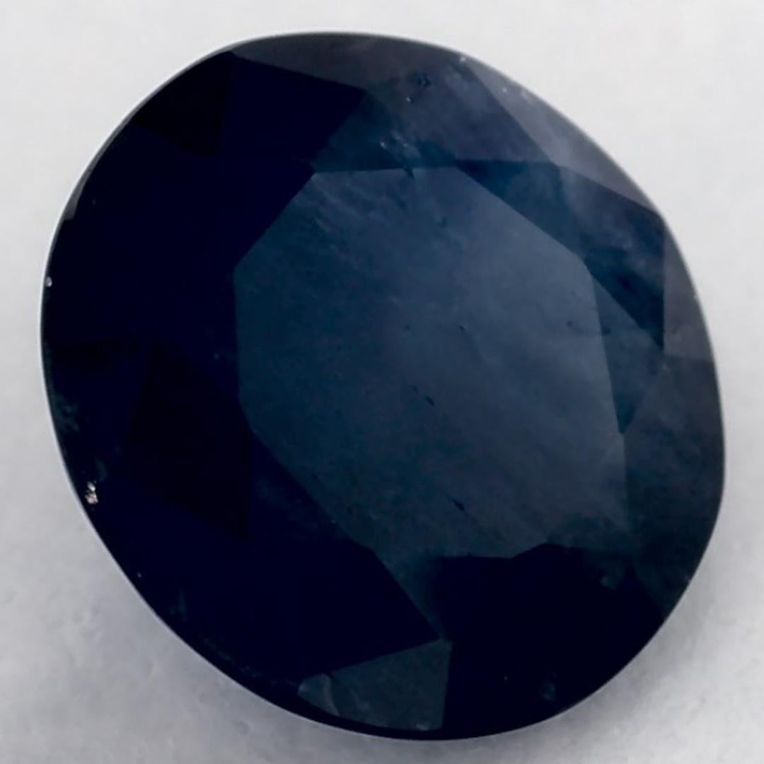 1.24 Ct Blue Sapphire Round Loose Gemstone (pierre précieuse en vrac) Pour femmes en vente
