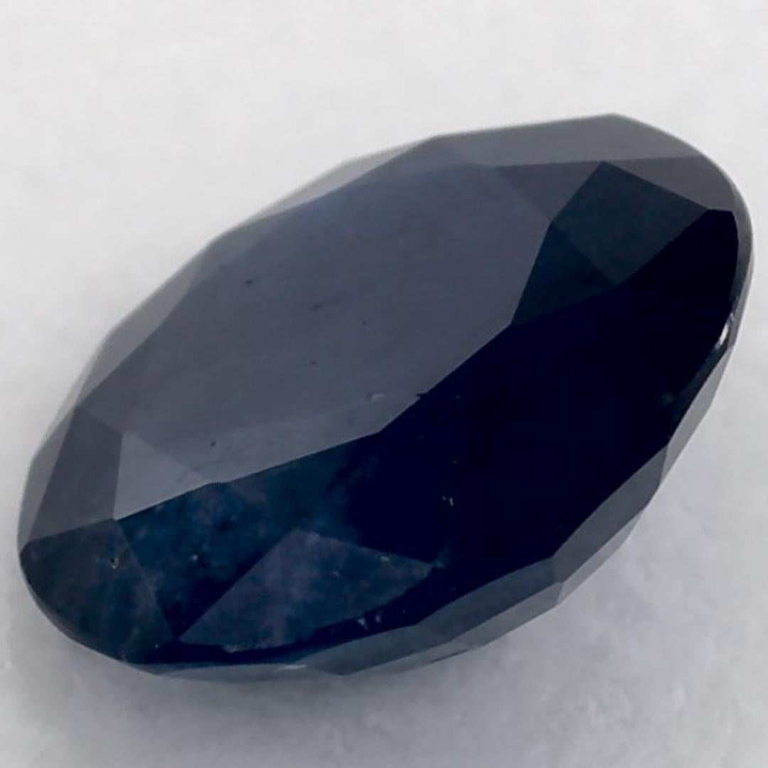 1.24 Ct Blue Sapphire Round Loose Gemstone (pierre précieuse en vrac) en vente 2