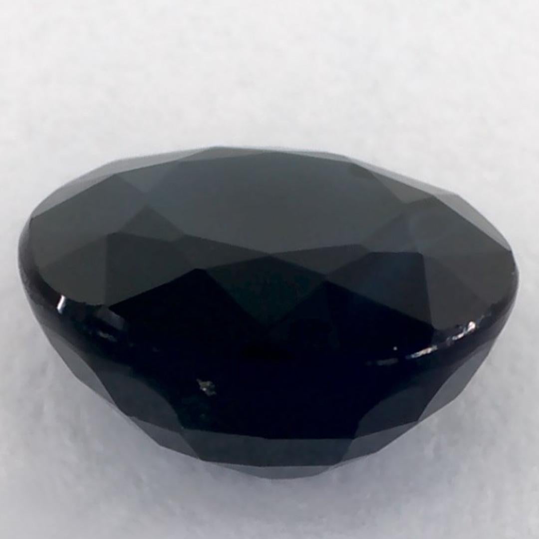 1.24 Ct Blue Sapphire Round Loose Gemstone For Sale 3