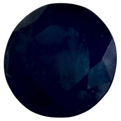 1.24 ct Zafiro Azul Redondo Gema Suelta