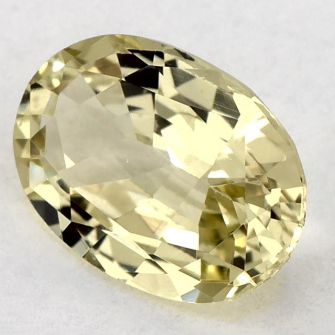 Taille ovale 1.24 Ct Green Sapphire Oval Loose Gemstone (Saphir vert ovale en vrac) en vente