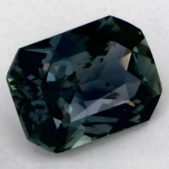 1.24 Ct Green Sapphire Radiant Loose Gemstone