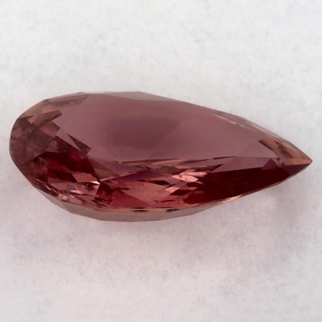 1.24 Ct Pink Sapphire Pear Certified Loose Gemstone (pierre précieuse en vrac) Neuf - En vente à Fort Lee, NJ