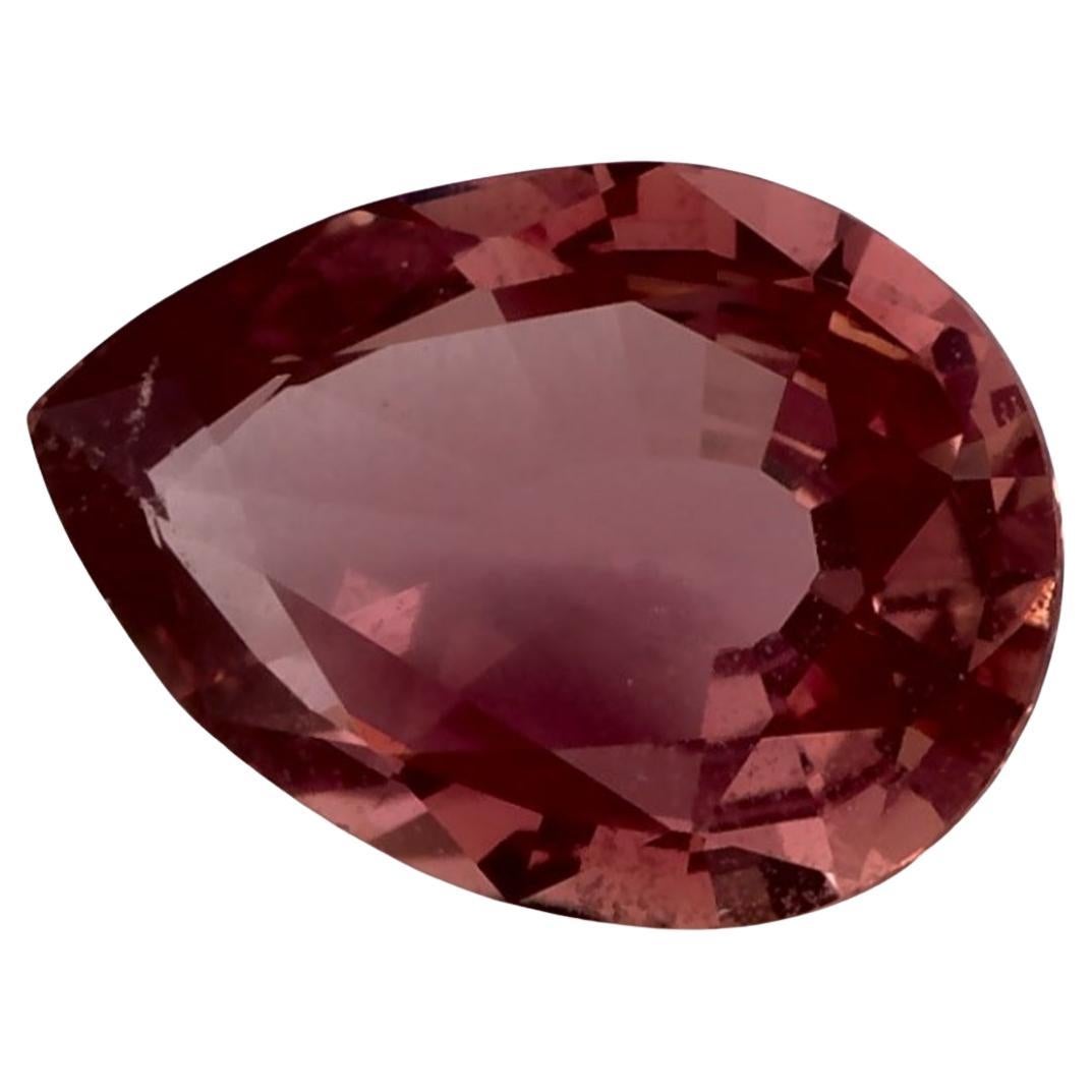 1.24 Ct Pink Sapphire Pear Certified Loose Gemstone (pierre précieuse en vrac) en vente