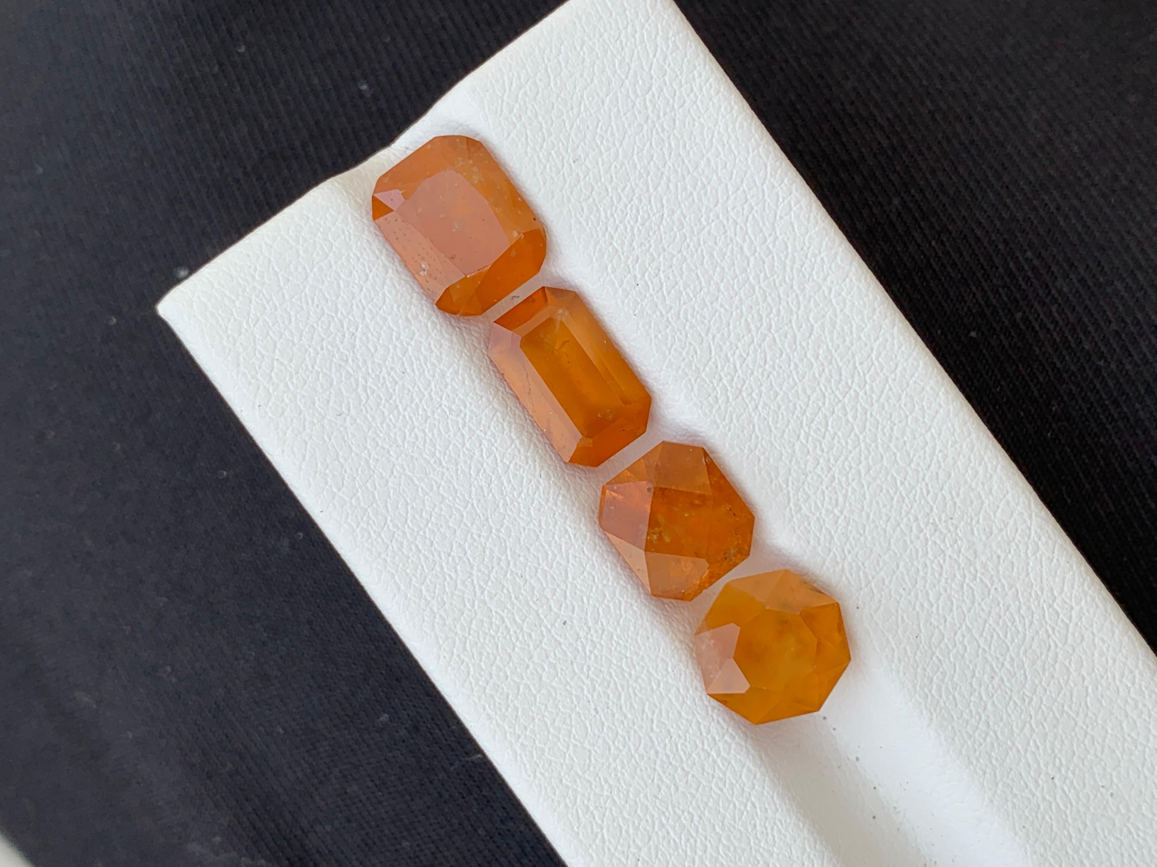  12.40 Carats Fanta Natural Loose Hessonite Smoky Garnet Lot For Jewelry Making For Sale 4