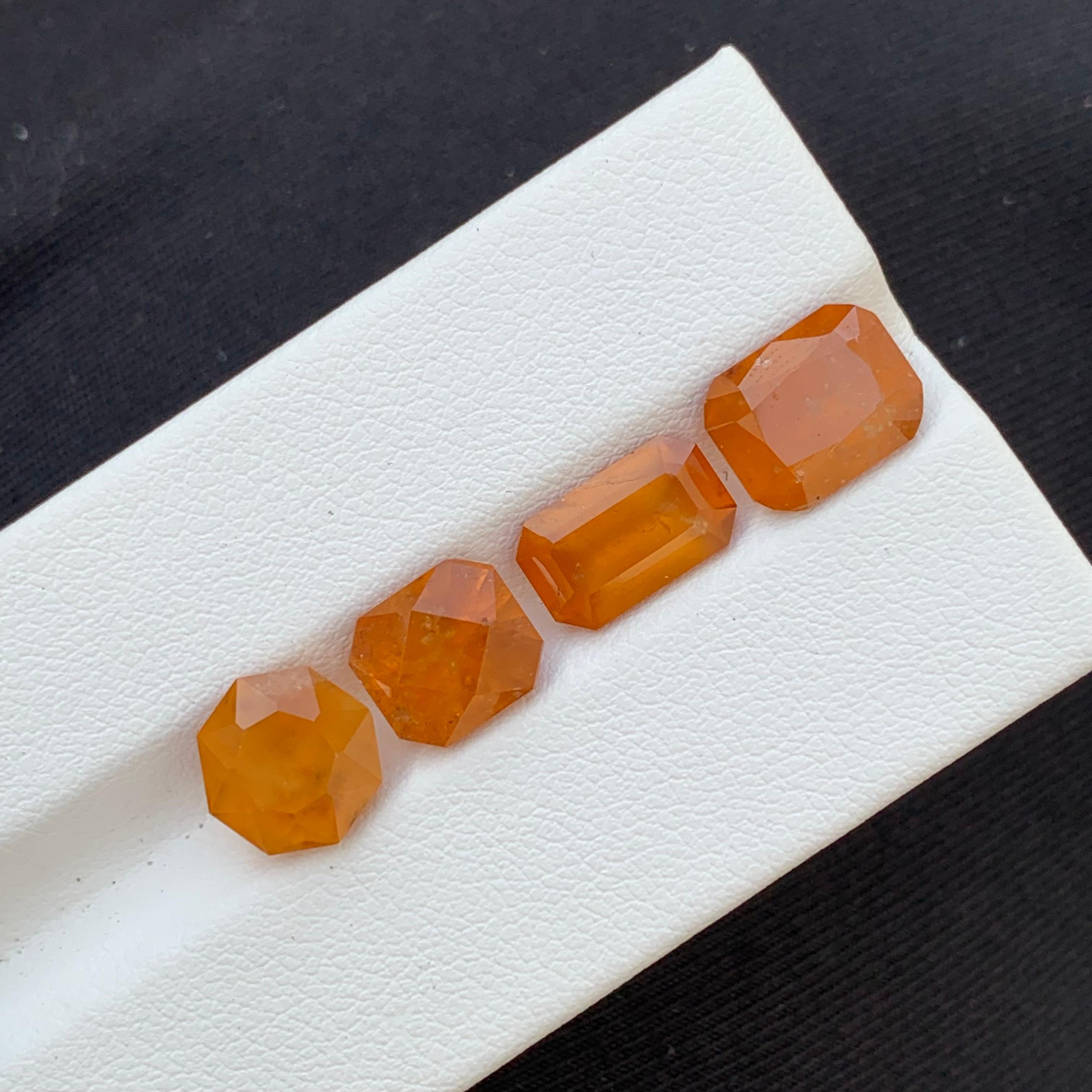  12.40 Carats Fanta Natural Loose Hessonite Smoky Garnet Lot For Jewelry Making For Sale 2