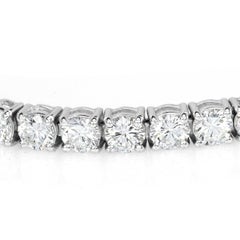 12,40ct Diamant-Tennisarmband mit rundem Brillantschliff aus 14k Weißgold