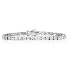 12.40ct Round Brilliant Cut Diamond Tennis Bracelet in 14k White Gold