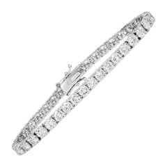 12.40ct Round Brilliant Cut Diamond Tennis Bracelet in 14k White Gold