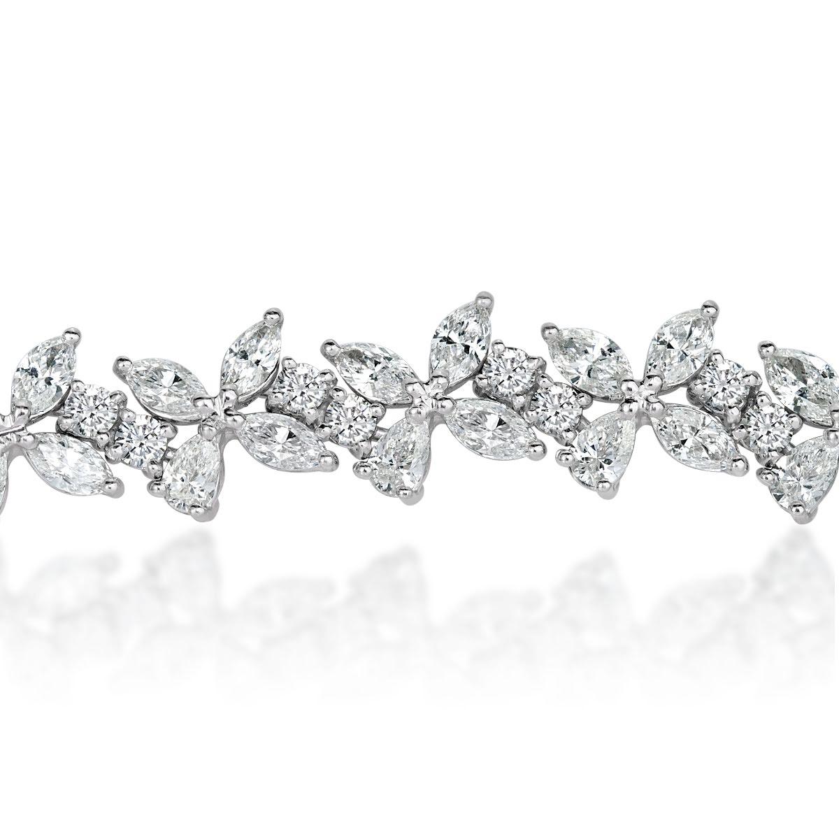 Mark Broumand 12,41 Karat Fancy Floral Cluster Diamant-Armband im Zustand „Neu“ im Angebot in Los Angeles, CA