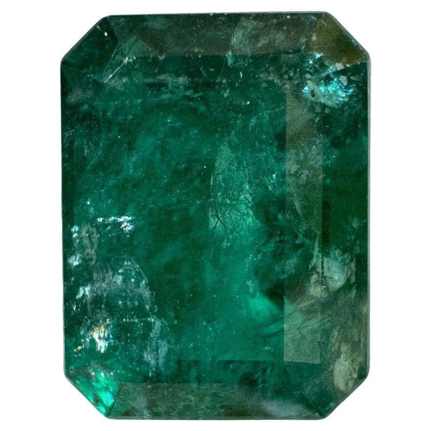 12.45 Carat 15.6x12 Deep Green Zambian Emerald - Emerald Cut May Birthstone Gem