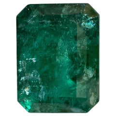 12.45 Carat 15.6x12 Deep Green Zambian Emerald - Emerald Cut May Birthstone Gem